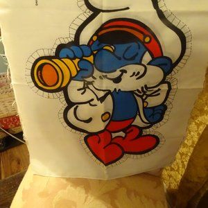 Smurf Grandpa, pillow cover, 20"x20" 1980s, Sew & Stuff Pillow